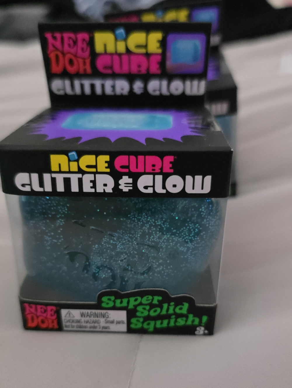 Nee Doh Nice Cube (Glitter & Glow) (Glow in the Dark) (Blue) (In Box) 